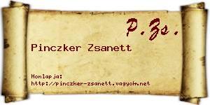 Pinczker Zsanett névjegykártya